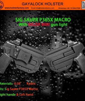Sig Sauer P365X MACRO With BALDR Mini gun light Kydex Holster Right hand 